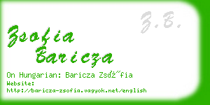 zsofia baricza business card